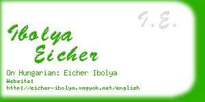 ibolya eicher business card